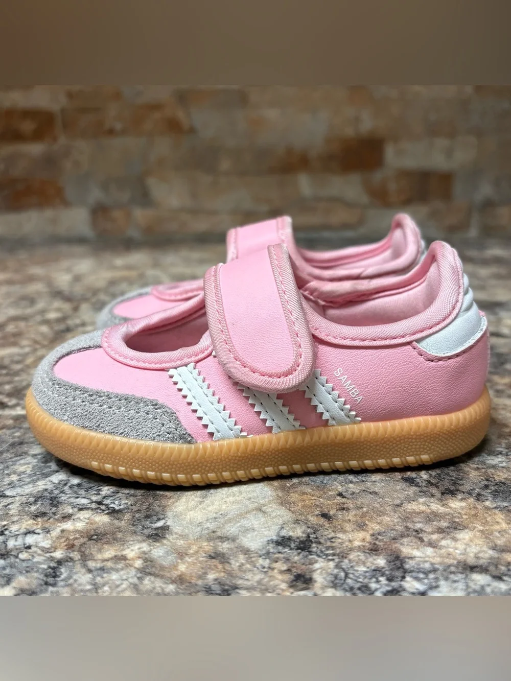 adidas Samba Mary Jane Light Pink White Gum JP9543 Toddler Size 5